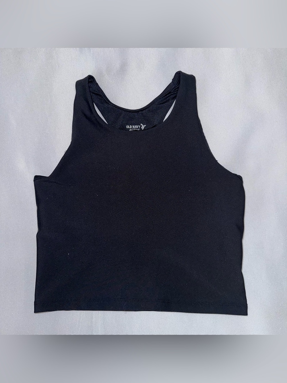 Old Navy girls Black Racerback Crop active Tank Top girls size L 10/12